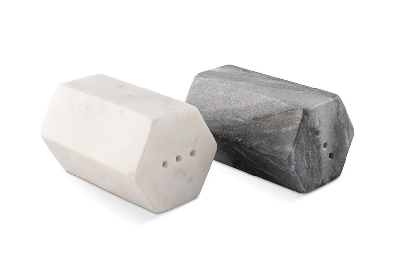 GoCraft Salt and Pepper Shakers | HandCrafted White and Black Marble Salt and Pepper Shakers - Image 3